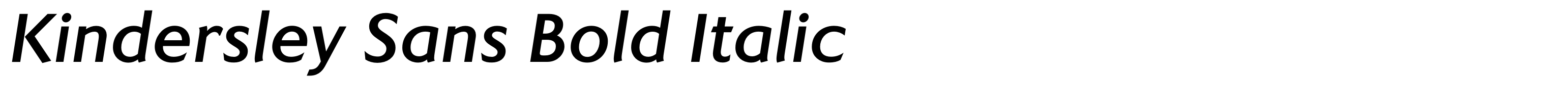 Kindersley Sans Bold Italic